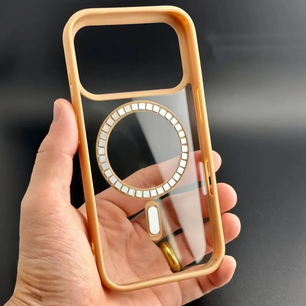 Luxury Shockproof Magsafe Wireless Charge Case For iPhone 17 Pro Max 17Pro 17ProMax Cover For iphone17 Air Magnetic Clear Capa