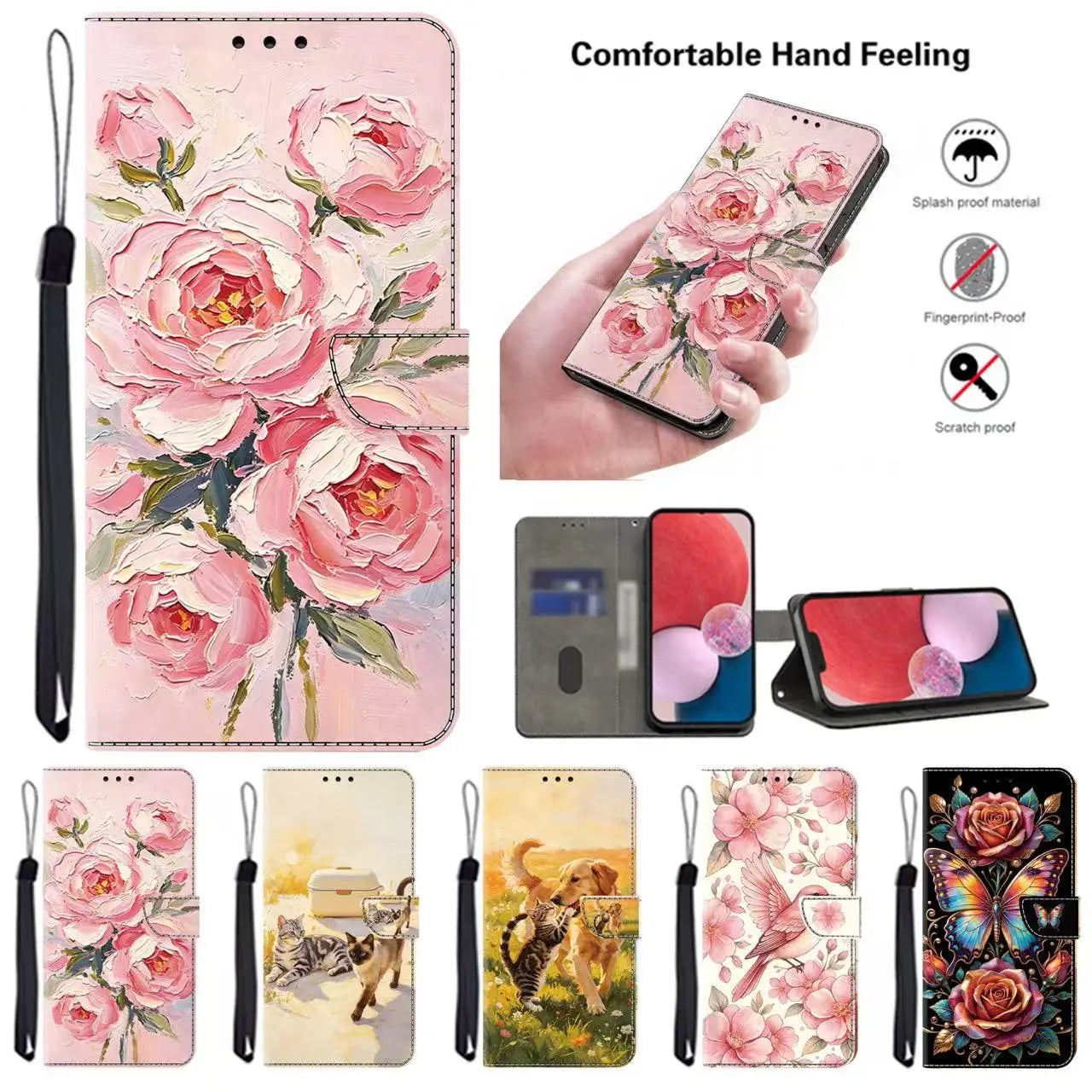 3D Magnetic Flip Leather Cover Wallet Case For iPhone 17 17e 16e 16 15 14 13 12 11 X Xr Xs 8 7 6 6s SE Mini Air Pro Max Plus