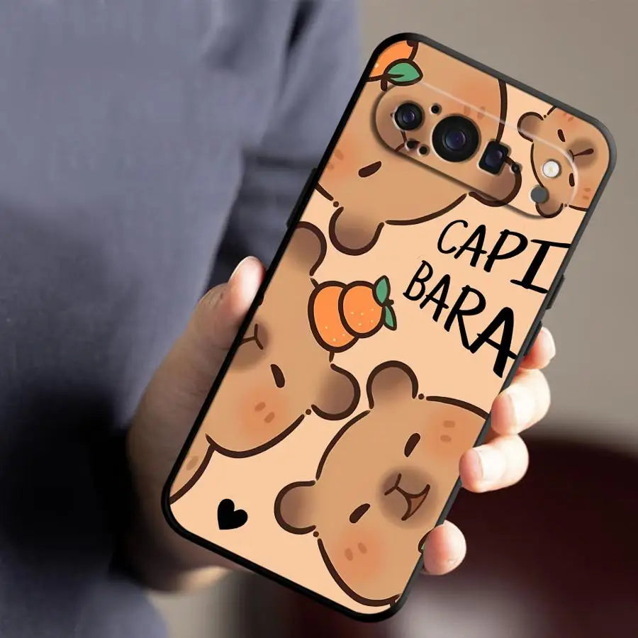 Funda Phone Cover Case for Google Pixel 10A 6a 9a 8a 10 9 Pro XL 7a 6 7 8 Pro Cute Cartoon Capybara