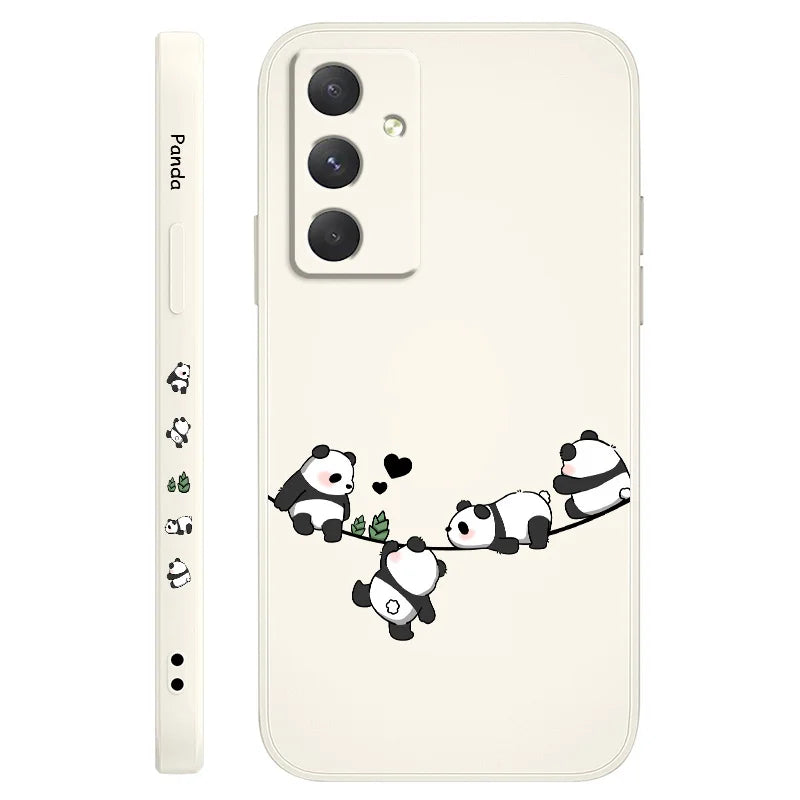 Baby Panda  Phone Case For Samsung Galaxy A37 A57 Liquid Silicone Cover