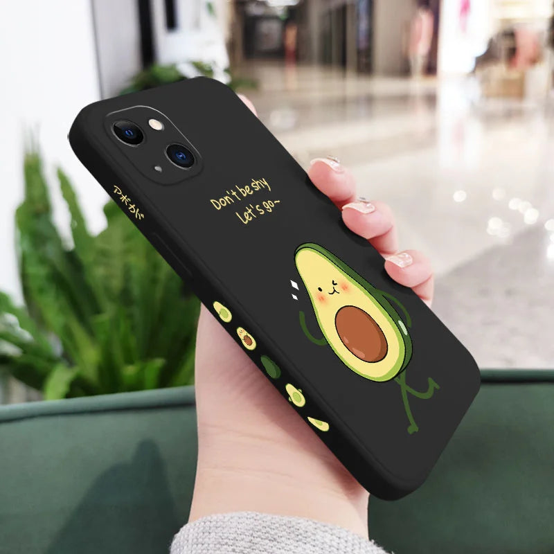 Avocado Family Phone Case For iPhone 17 Air 16 16E 15 14 13 12 11 Pro Max Mini X XR XS MAX 7 Plus 6 6S Plus Cover