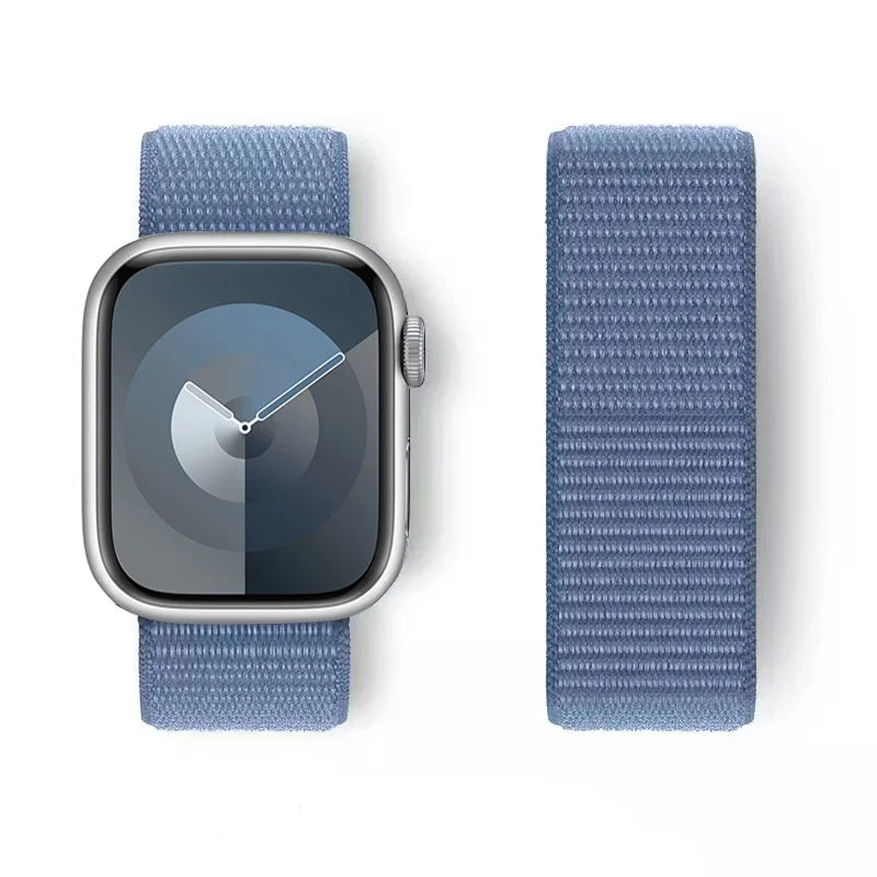 Nylon loop Correa For Apple Watch Bands 45mm 44mm 46mm 40mm 49mm 41mm 42mm Bracelet iWatch Series 12 11 Se 7 8 9 10 ultra 3 4