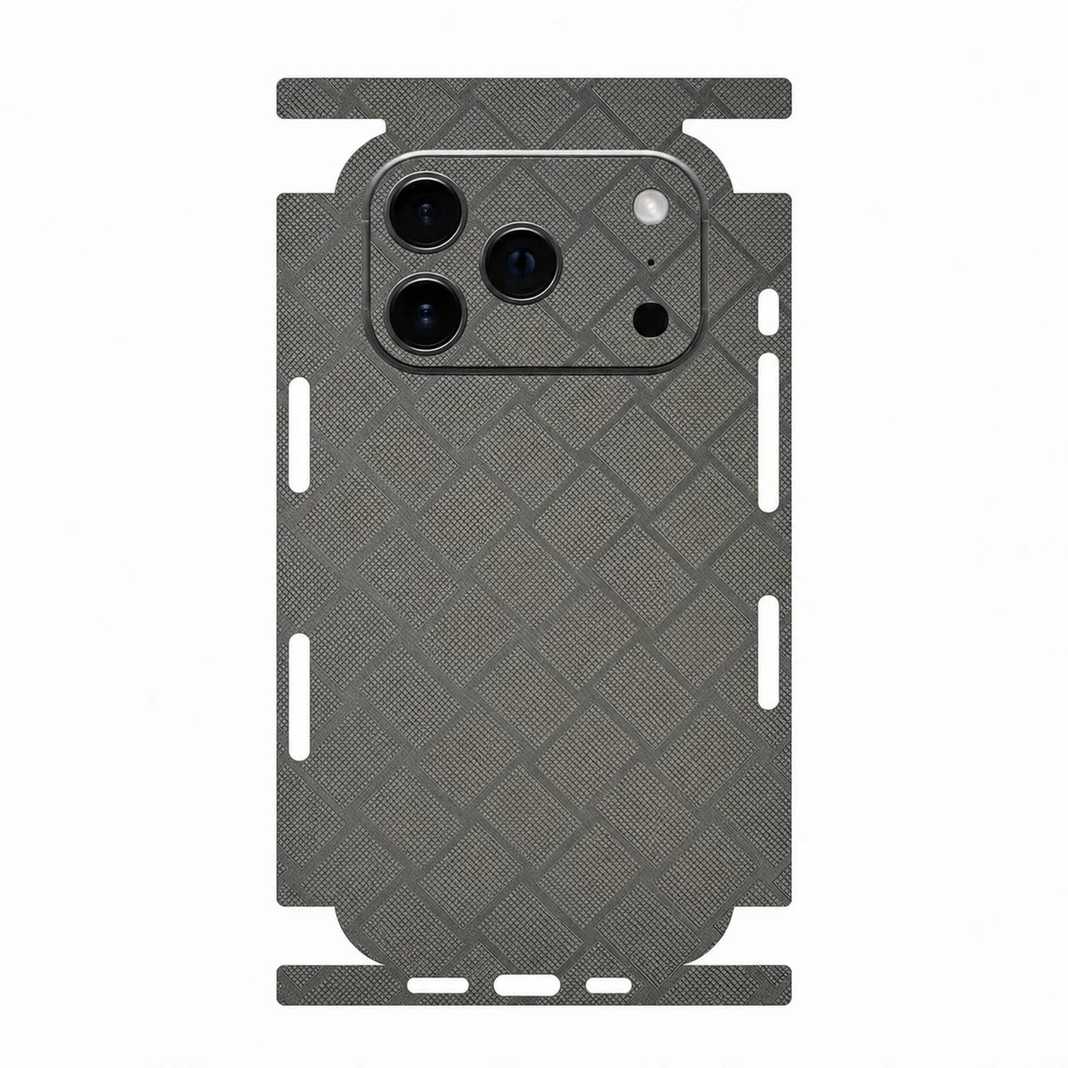 Full Wrap Faux Leather 3D Embossed Back Skin for iPhone 17 16 15 14 13 Pro Max Anti Scratch Rear Protective Film Sticker