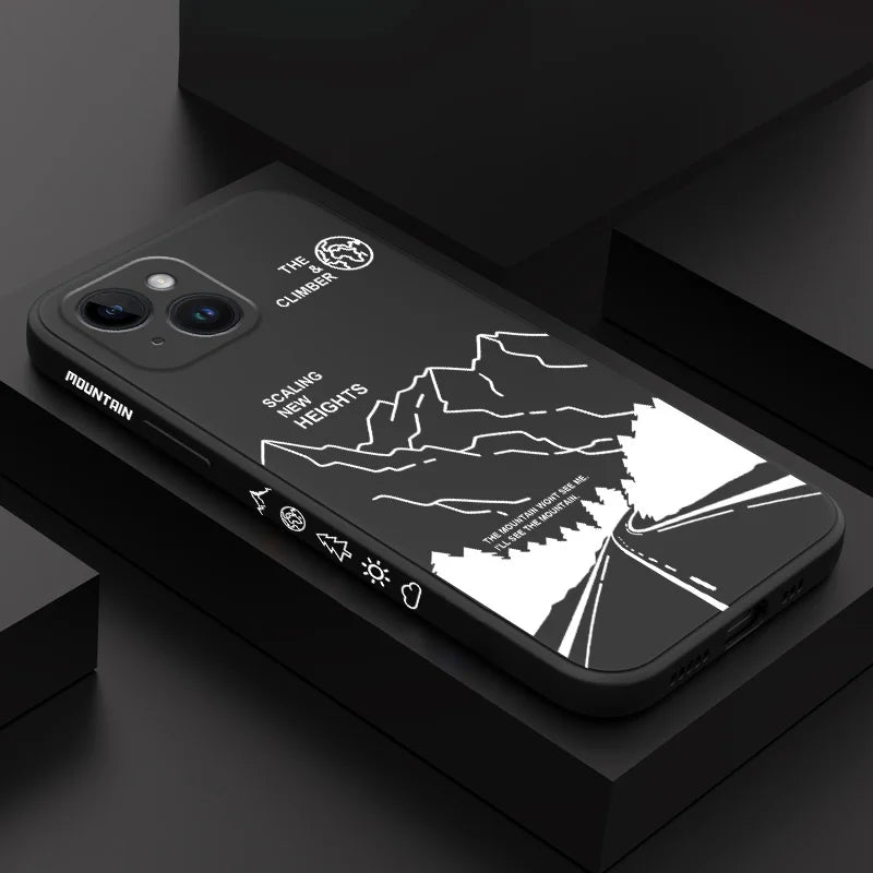 Climb Mountains Phone Case For iPhone  17 Air 16E 16 15 14 13 12 11 X XR XS   Plus Pro Max Mini Silicone Cover