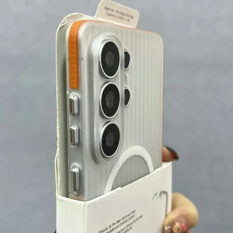 For Samsung Galaxy S26 Ultra S26+ 5G Case Hard Matte Magnetic MagSafe Luggage Stripe Slim Cover For Galaxy S26 Plus Shell Bumper
