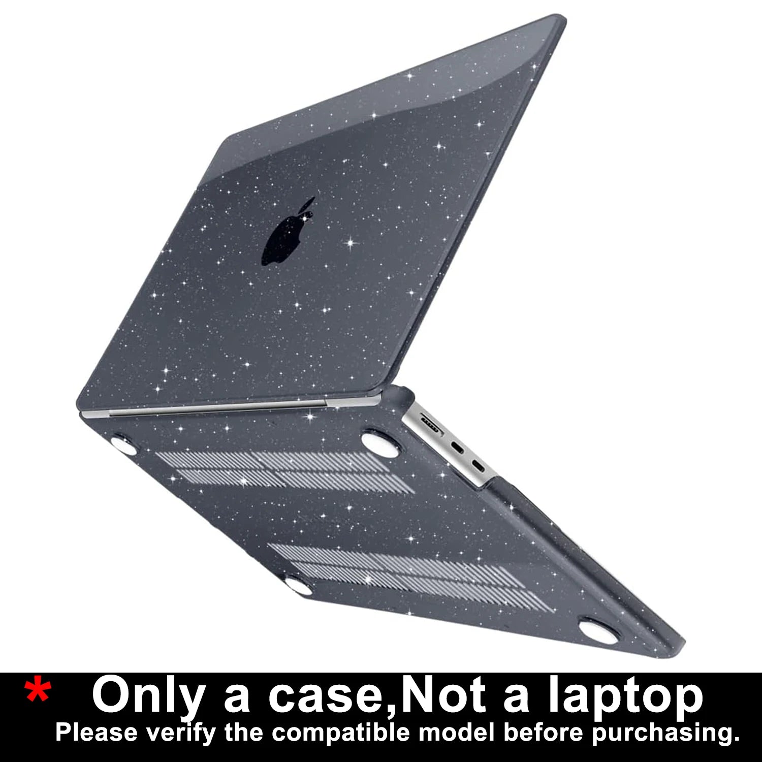Case For MacBook Air 15 inch M5/M4/M3/M2 2026-2023, Sparkly Clear | Glitter Design for Mac Air 13.6-inch, Lightweight Hard Case
