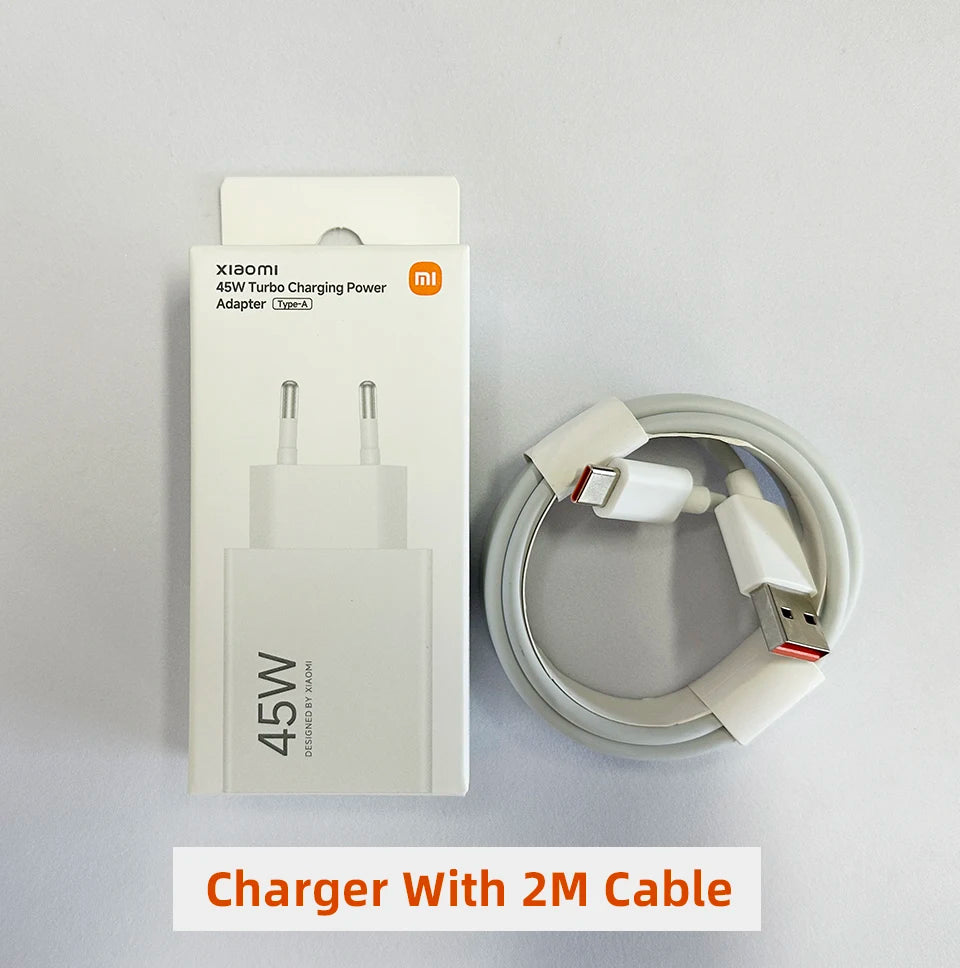 Oirginal XIAOMI 45W Charger Type C Turbo Charge Fast Charging Adapter Redmi Note 15 14 13 12 11 X Pro 10t Poco M7 X7 K40 Pad 6