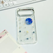 Glitter Star Planet TPU Cases For Google Pixel 10 Pro XL 9A 8A Pro Transparent PC Drop Glue Cover for Google Pixel 10 9 Pro XL