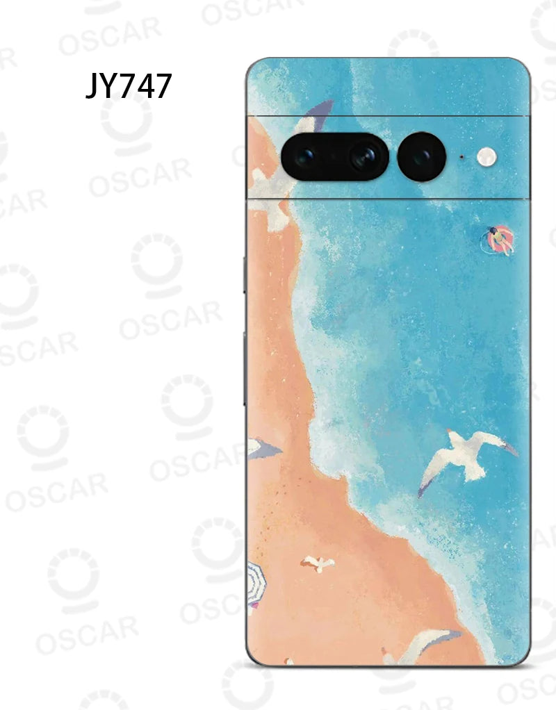 Colorful Decal Skin for Google Pixel 8 7 6 Pro 6A Back Screen Protector Film Cover Ultra Thin 3M Wrap Modified Case Sticker