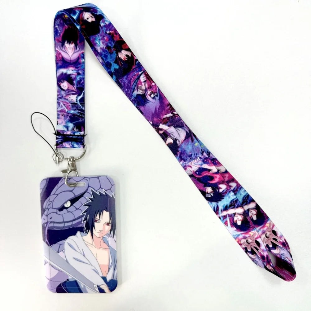 Lanyards Keychain Animated Cartoon Badge Holder ID Credit Card Pass Hang Rope Lanyard For Keys Anime Accessories Gifts