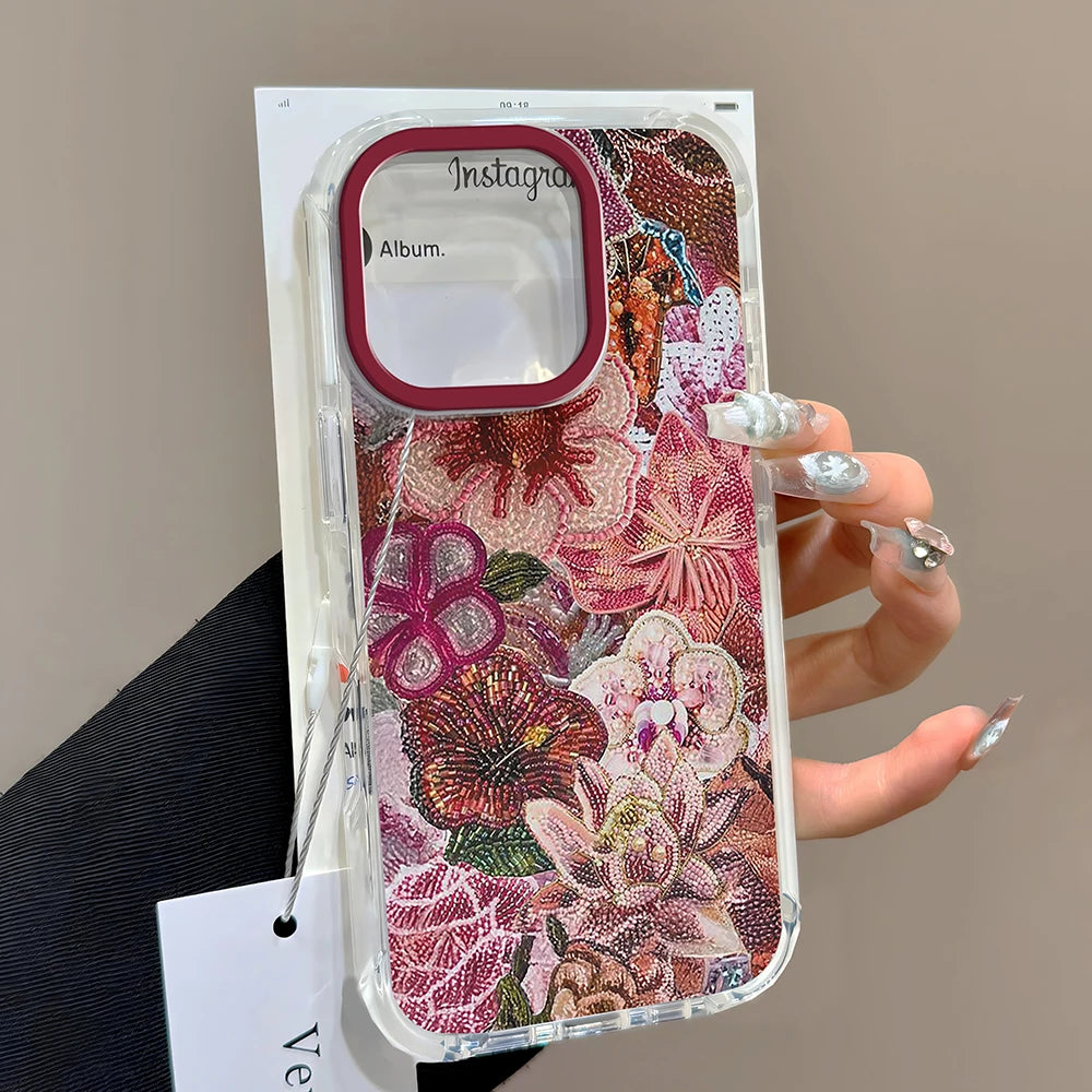 luxury Ins Brown Red Polka Dots Phone Case For iPhone 17 16 16e 15 14 13 12 11 Mini Pro Max X XR XSMax 7 8 Air Plus Back Cover