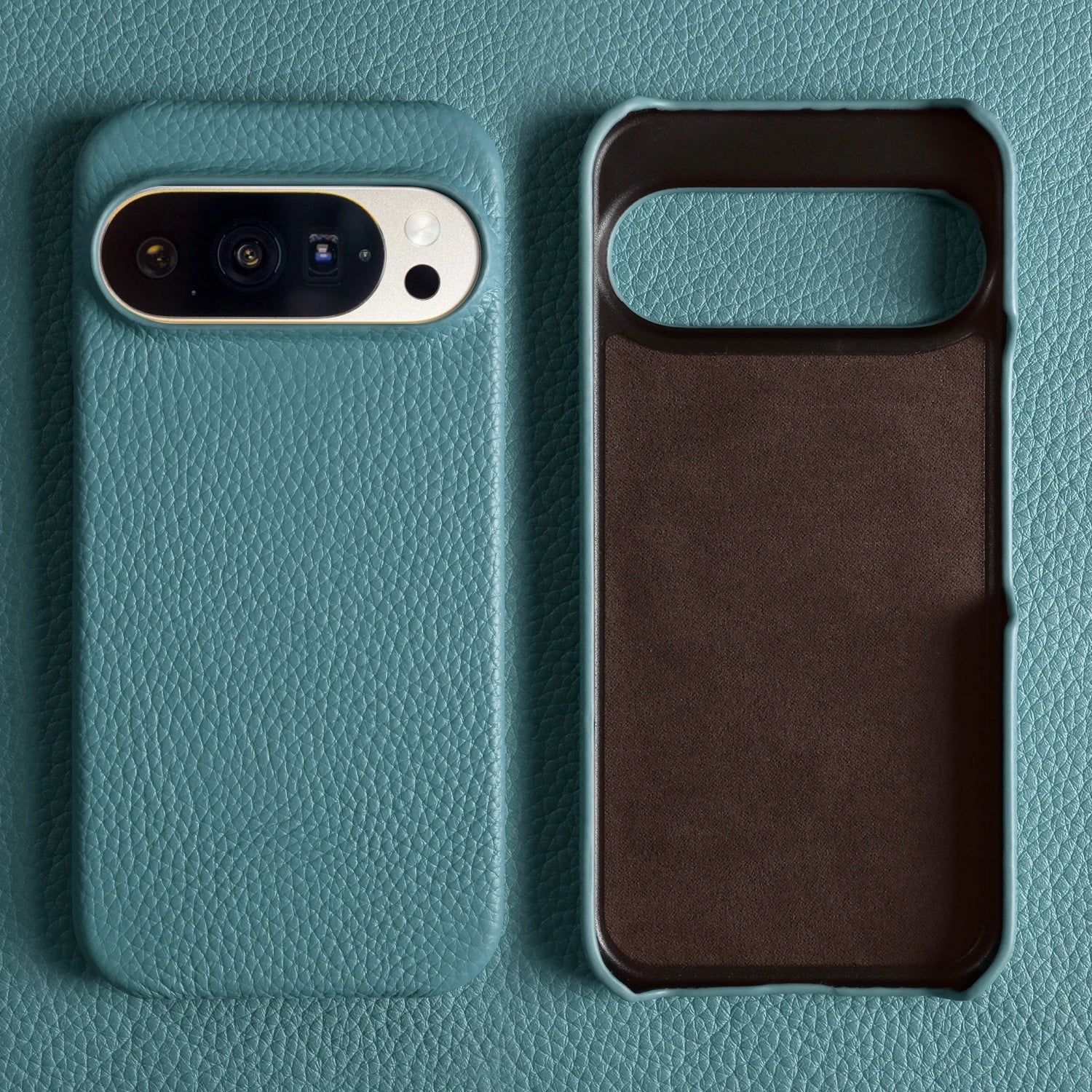 Luxury Lychee Grain Genuine Leather Back Cover Case For Google Pixel 10 Pro XL 9 8 7 6 5 5A 6A 7A 8A 9A Phone Cases Coque Funda