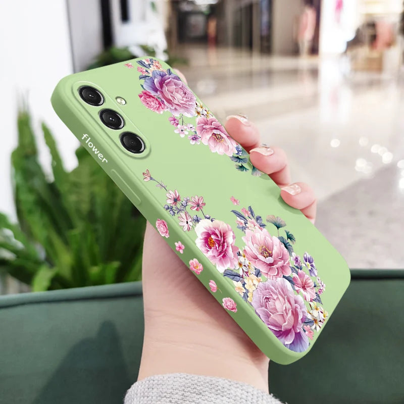 Satin Brocade Phone Case For Samsung Galaxy S25FE  S24 S23 S22 S21 S20 Ultra Plus FE Note 20 Ultra 10 Plus Cover