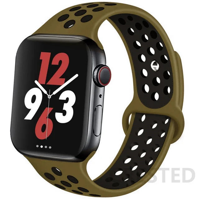 Sport Strap For Apple Watch band 44mm 40mm 49mm 45mm 41mm 42mm Breathable bracelet correa iWatch Series Ultra 4 12 11 10 9 8 SE