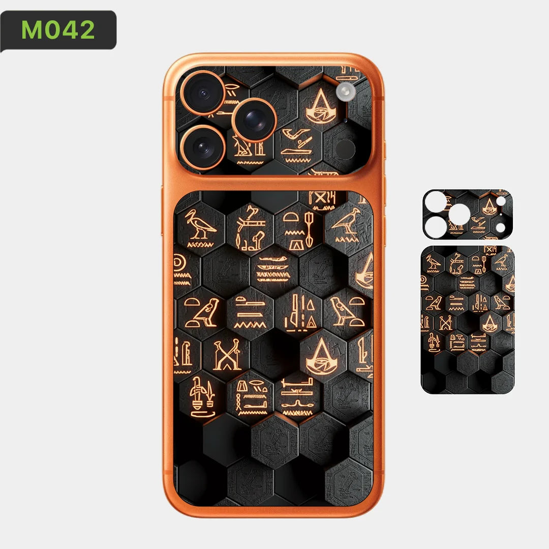 BC05 for Apple iPhone 17 Pro Max /17 Pro/Air Camera with Battery Skin Wrap 3D Colorful Rear Protective Sticker Film