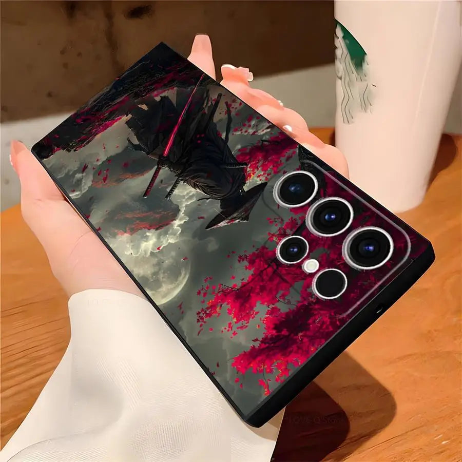 Japanese Katana Funda Phone Cover Case for Samsung Galaxy S26 S25 S21 FE S26 S20 Ultra Note 20 8 9 10 S24 Plus S10 S9 S23