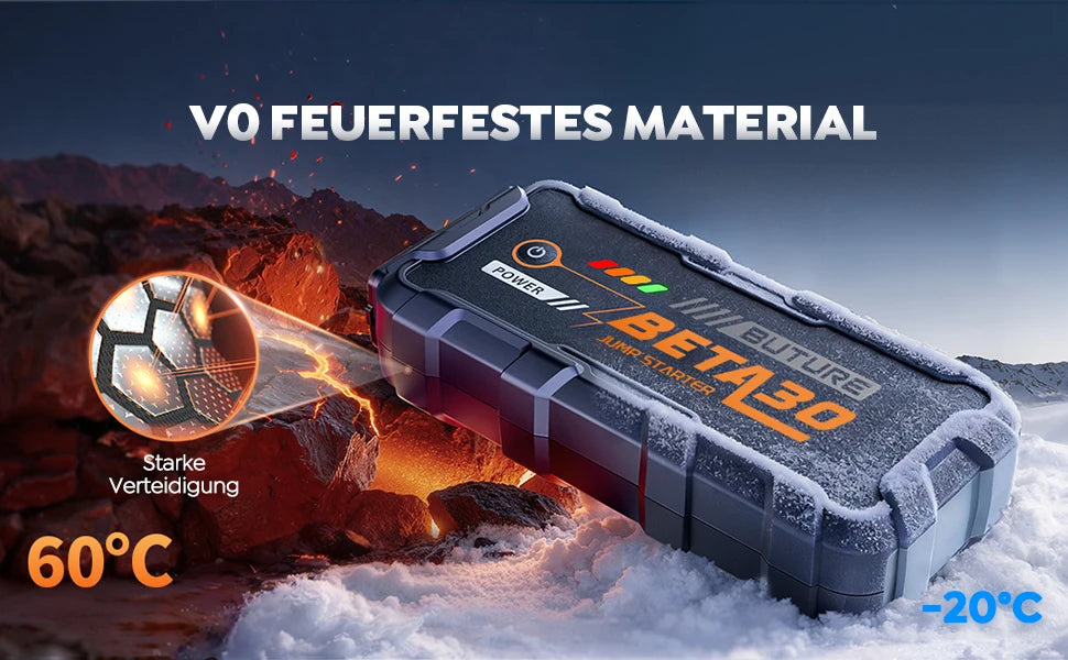 BUTURE 6000A Car Jump Starter Power Bank 18W Portable  Battery 26800 mAh Car Battery Emergency Boosters BETA30