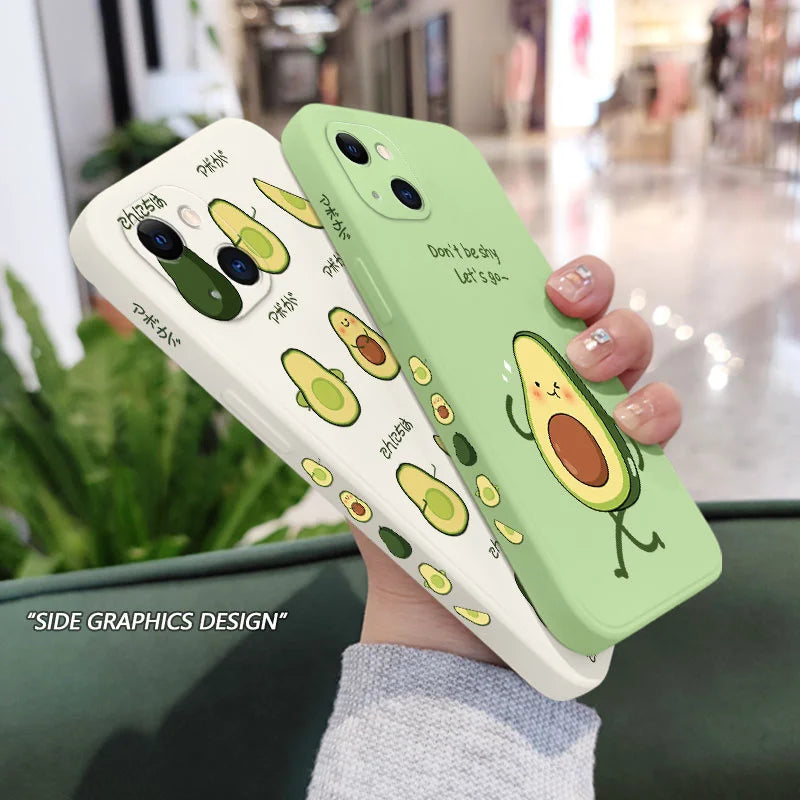 Avocado Family Phone Case For iPhone 17 Air 16 16E 15 14 13 12 11 Pro Max Mini X XR XS MAX 7 Plus 6 6S Plus Cover