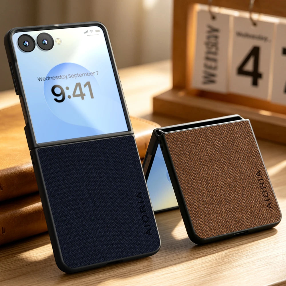 Case for Samsung Galaxy Z Flip 8 Flip8 7 6 5 4 3 Luxury textile Leather soft phone cover for samsung galaxy z flip 8 case capa