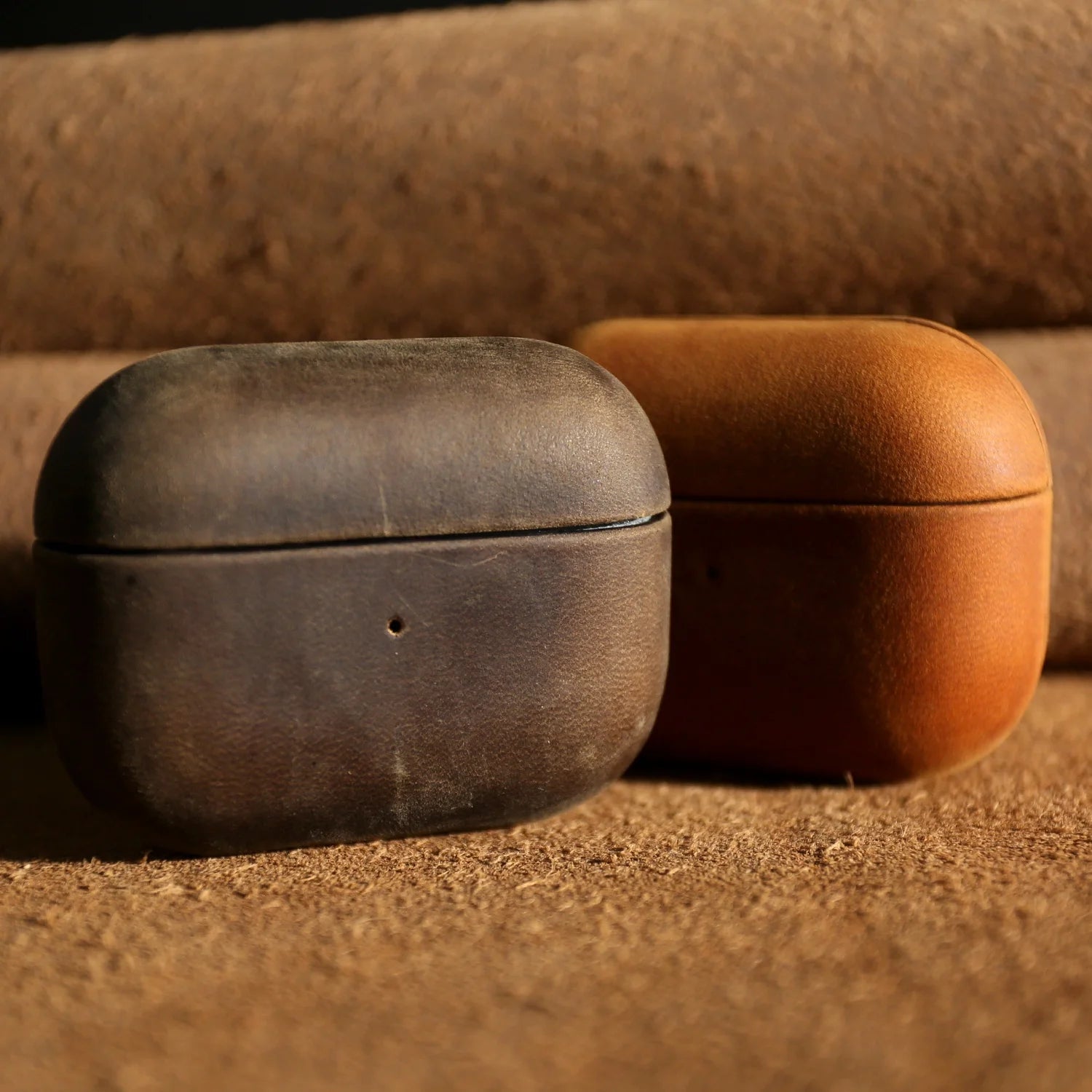 Crazy Horse Genuine Leather Case For Airpods Pro 2 Cases Airpods 4 3 Handmade Wireless Bluetooth Earphone Box Protective shell
