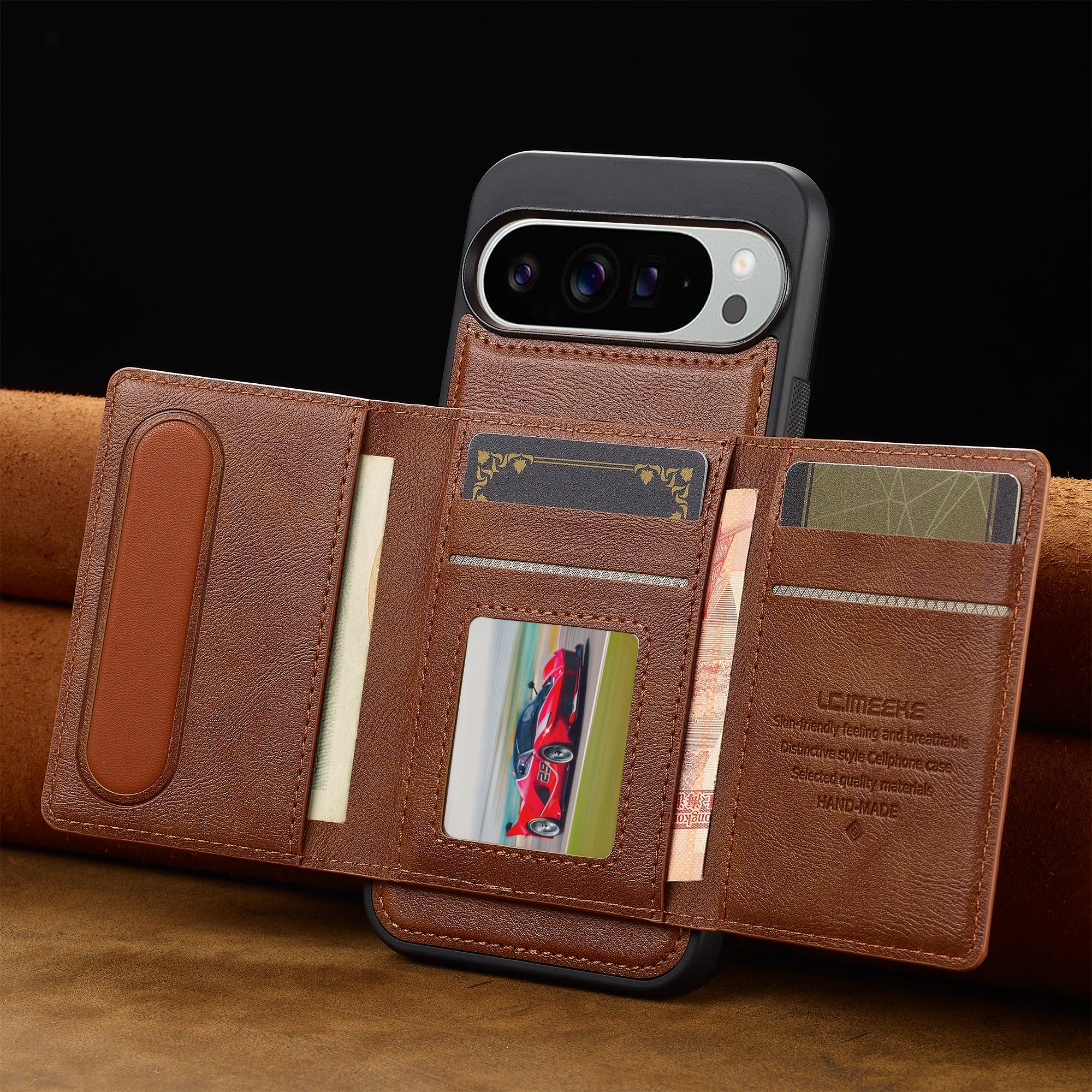 Card holder Phone Case For Google pixel 10 9 8 7 pro XL 8A 9A cover Luxury For Magesafe Magnetic Leather funda wallet cases