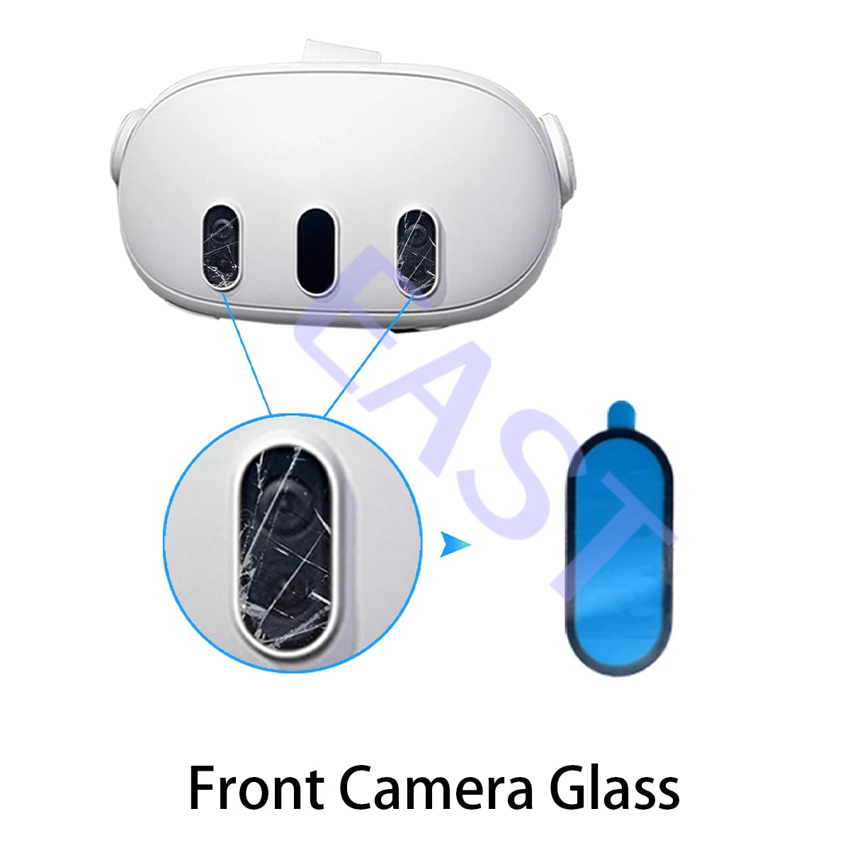 New VR Camera Lens For Meta Quest 3 Headset Front Depth Sensor Glass Front Camera Lens Glass Repair Replacement Accessory