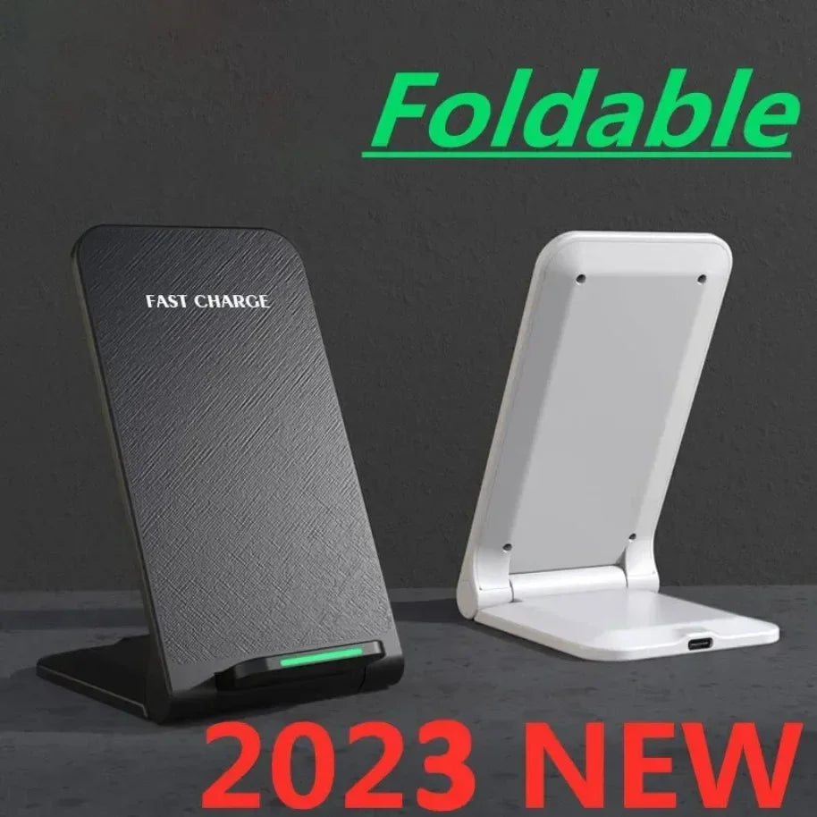 Wireless Charger Stand Pad for iPhone 17 16 15 14 13 12 Pro Samsung Xiaomi Phone Chargers Induction Fast Charging Dock Station