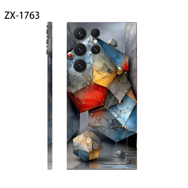 Skin Sticker for Samsung Galaxy S24 S23 S22 S25 Ultra S25 EDGE Decals Back Film Cover Screen Protector Wrap Ultra Thin