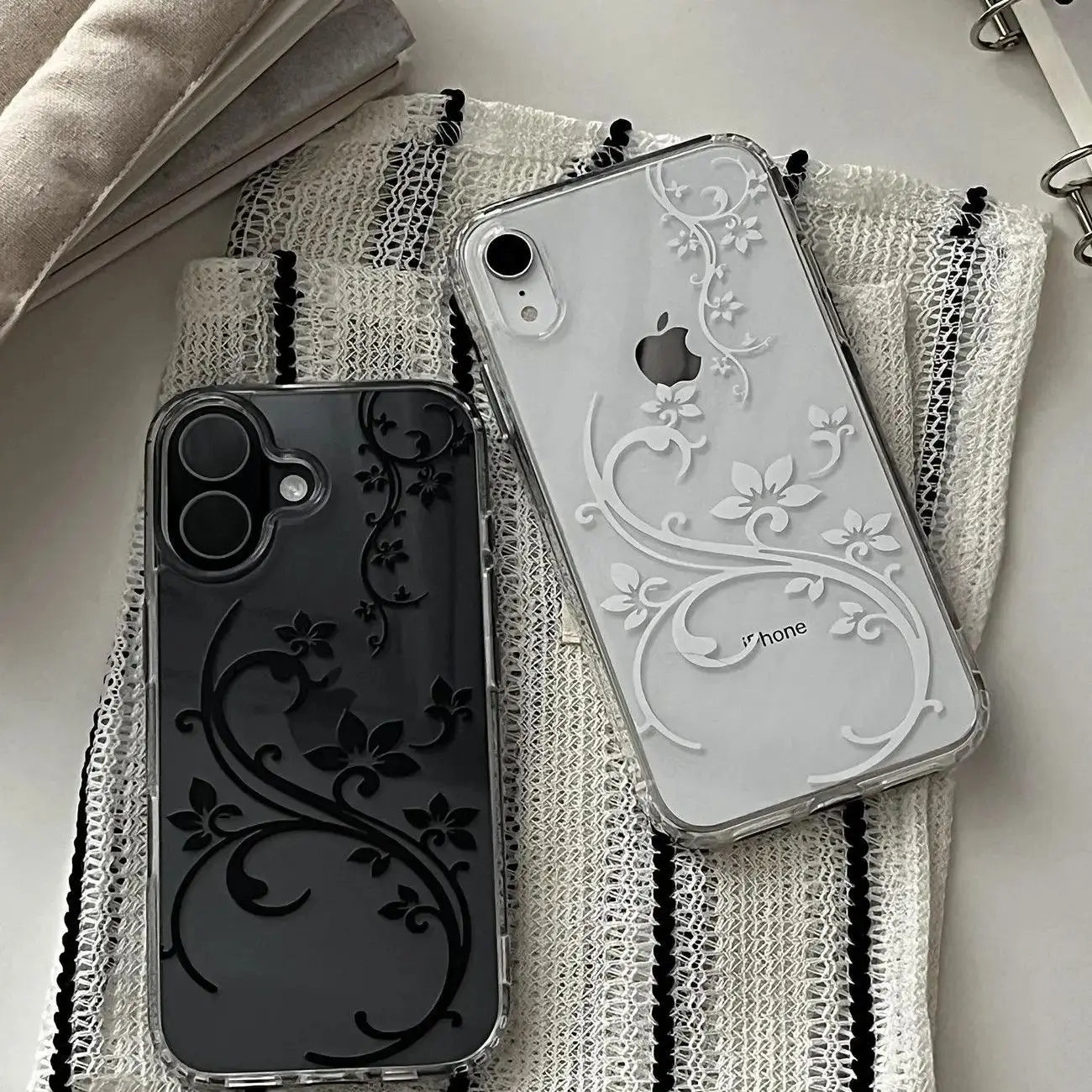 Fashion Simple Flower Transparent Phone Case For iPhone 17 Air 16 Pro Max 15 14 13 Mini 12 11 Promax 78 Plus Soft Back Cover Y2K