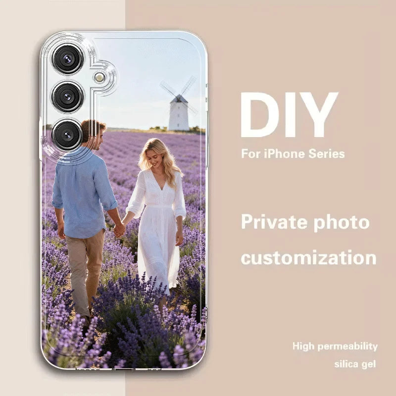 DIY Customized Photo Clear Phone Case For Samsung Galaxy S25 S24 S23 S22 S21 S20 S10 S9 Note 10 20 ULTRA PLUS FE PRO 4G 5G
