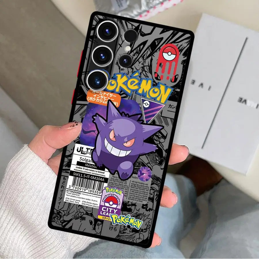Case for Samsung Galaxy S26 S20 FE S22 S21 S25 Ultra S23 FE Note 20 Ultra 10+ S24 Plus Funda Back Phone Cover Anime Pokemons