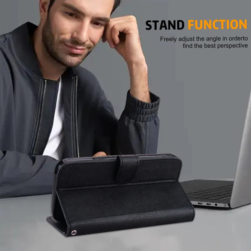 Magnetic Flip Leather Wallet Case For iPhone 17 17e 16e 16 15 14 13 12 11 X Xr Xs 8 7 6 6s SE Mini Air Pro Max Plus