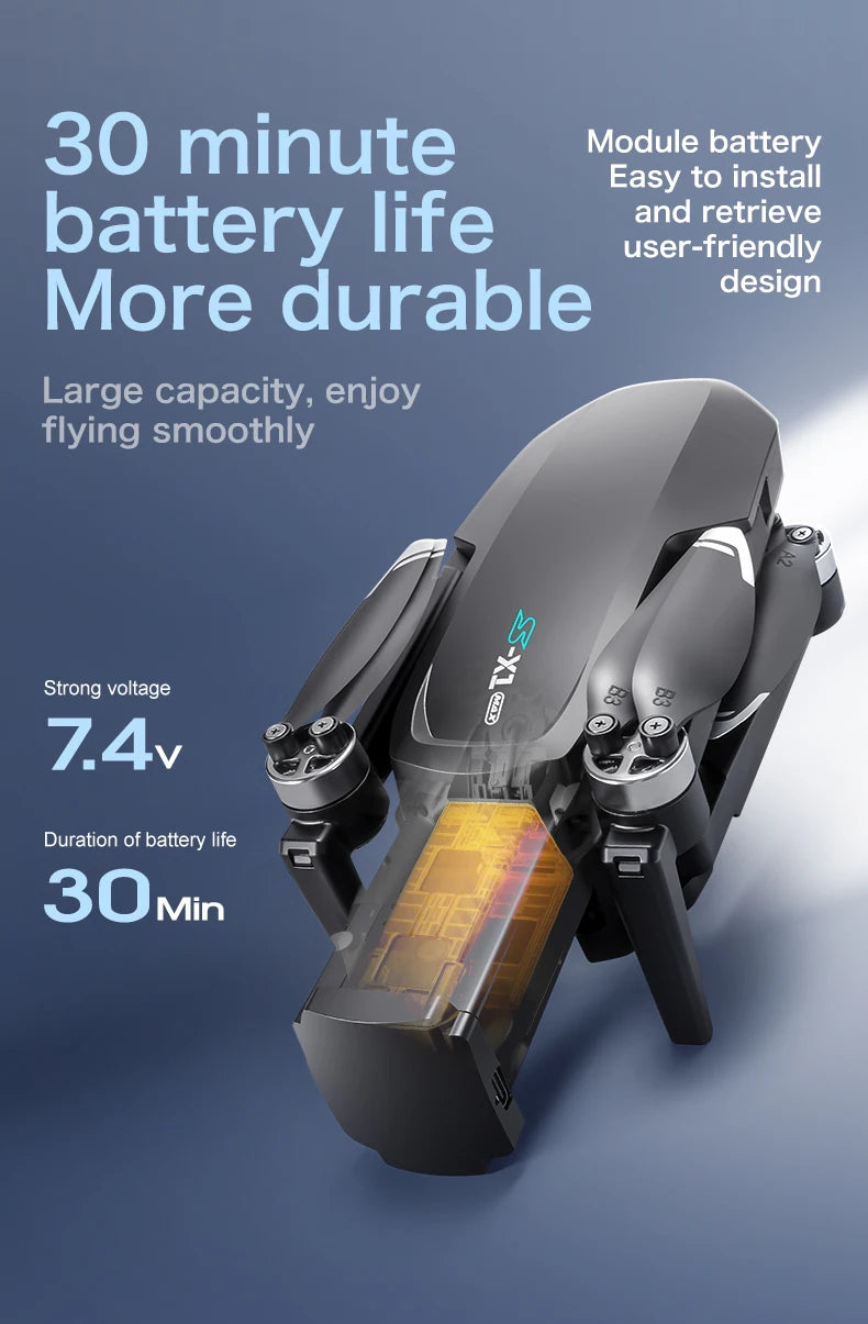 Original S-X1 GPS Drone 8K HD professional camera Three-axis gimbal WIFI Obstacle Avoidance Quadcopter Brushless Toy Gift