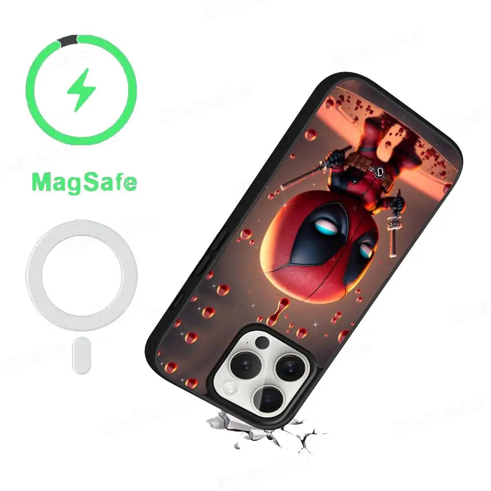 Movie IronMan Phone Case Magnetic Case For iPhone 17 16 14 13 12 11 15 Pro Max Plus For Magsafe Wireless Charge Cover