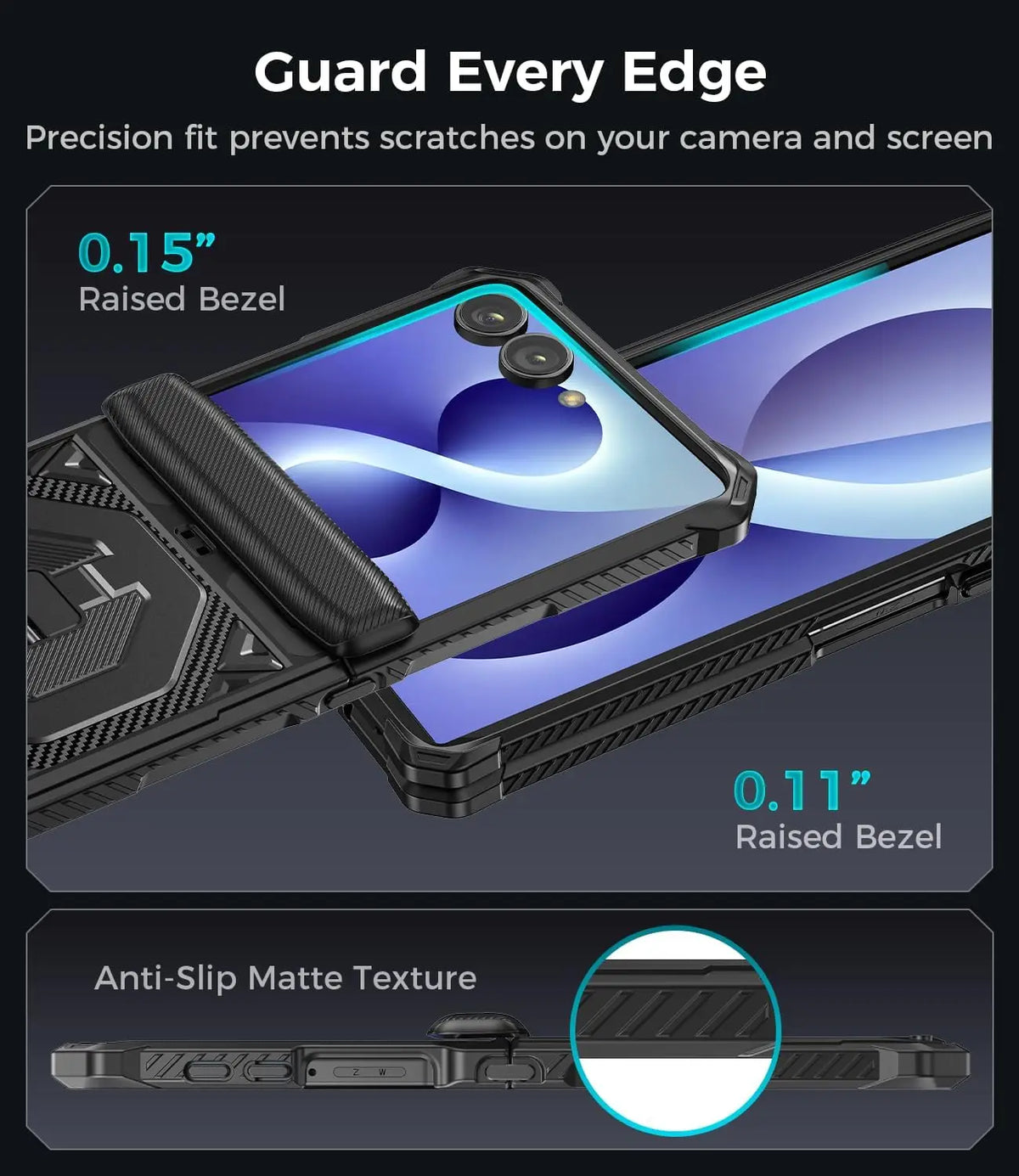 Case For Samsung Galaxy Z Flip 8 Z Flip 7 Magnetic Stand Hinge Protection Military-Grade Protection Rugged Shockproof Phone Case