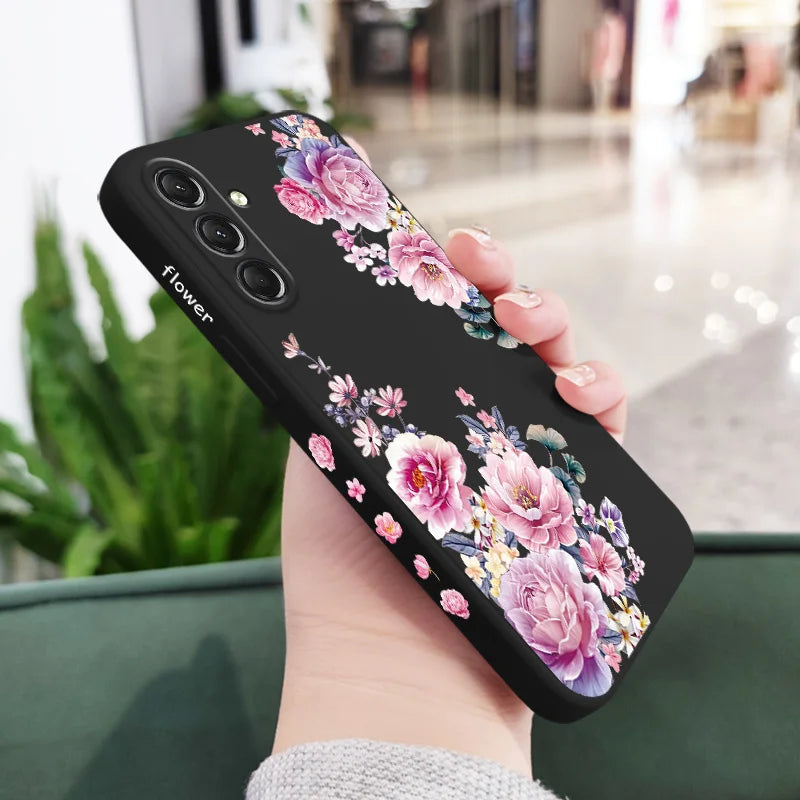 Satin Brocade Phone Case For Samsung Galaxy S25FE  S24 S23 S22 S21 S20 Ultra Plus FE Note 20 Ultra 10 Plus Cover