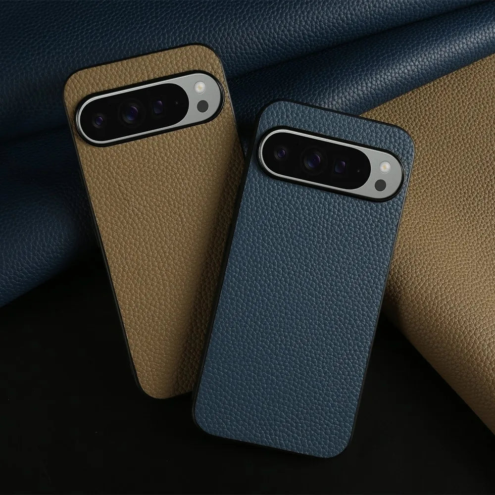 Luxury Pixel 10 Pro Case Business Cowhide Leather Phone Cases For Google pixel9pro 7A 8pro Full Protection Shockproof Back Cover