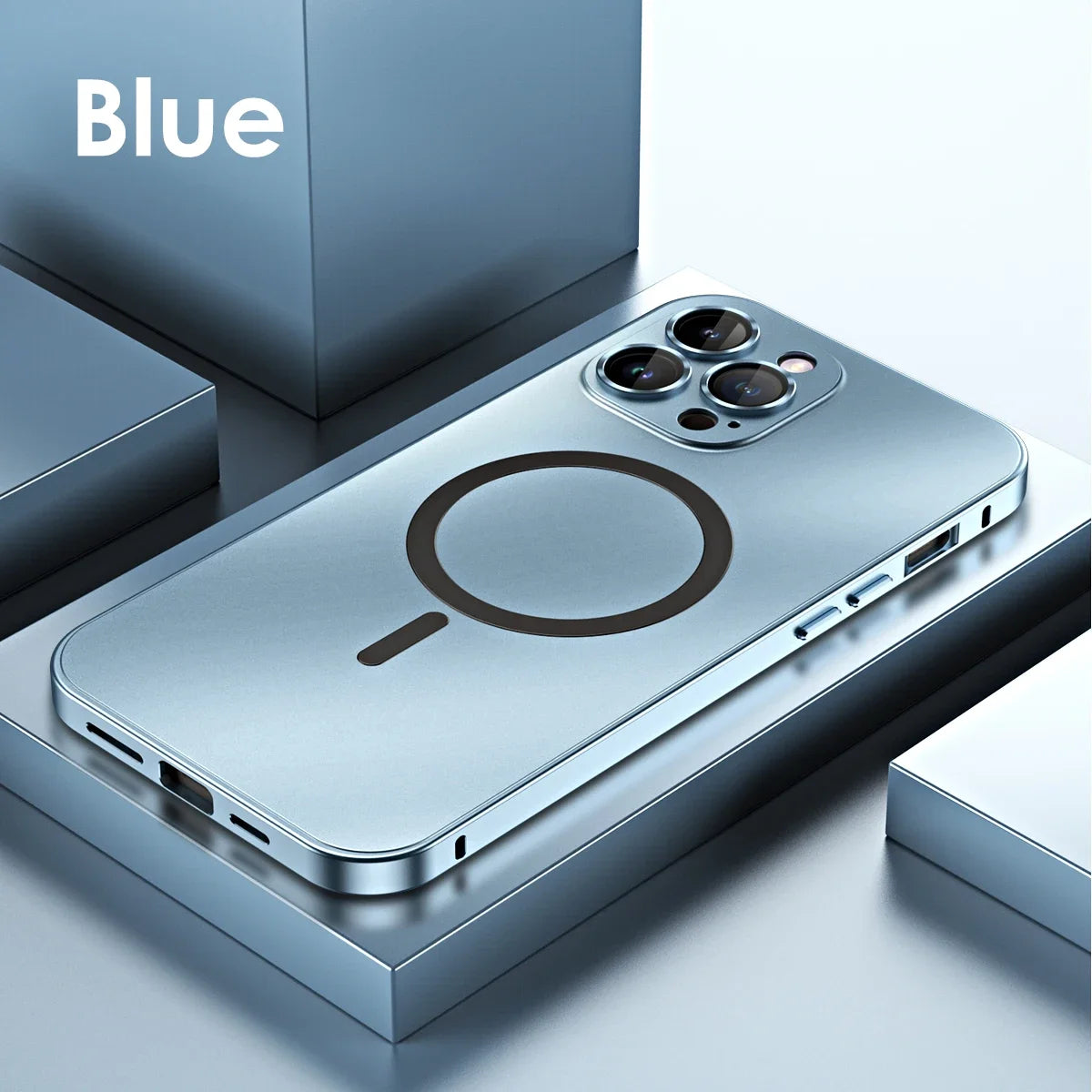 Metal Frame Phone Case For Iphone 18 17 14 15 16 13 Pro Max 16 15 Plus 17 Air Luxury Aluminum Magnetic PC Back Panel Phone Cover