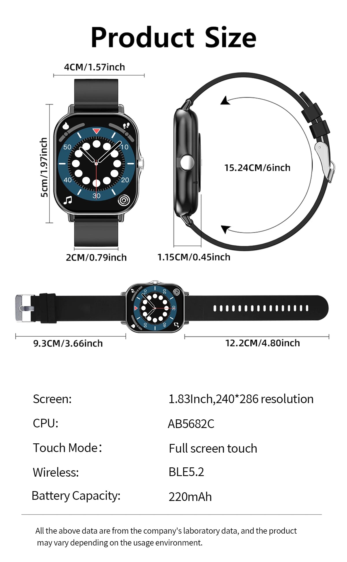2026 New Smartwatch Bluetooth Call Fitness Tracker Heart Rate Sleep Record Outdoor Sport Watch for  Android/IOS Men Women Gift