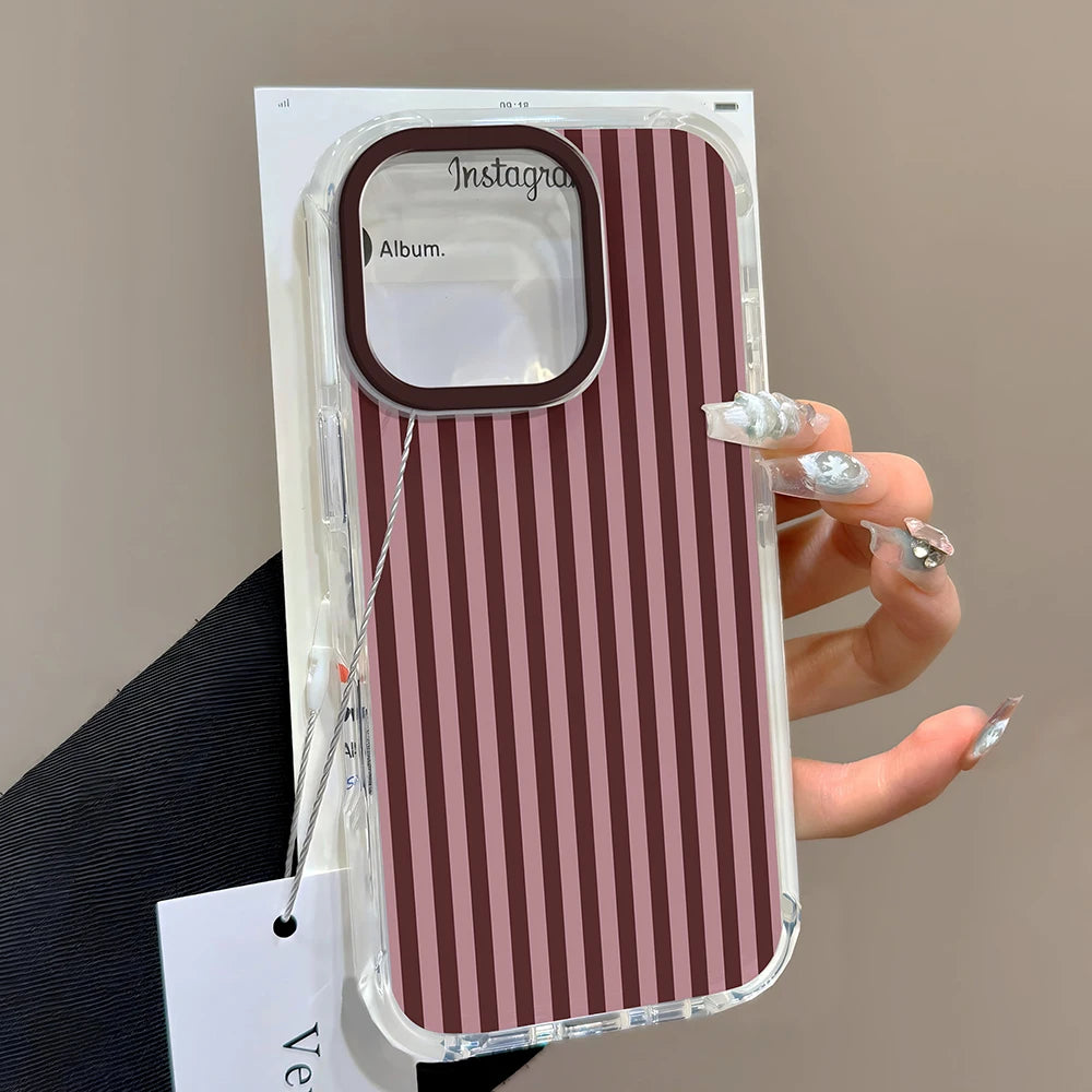 luxury Ins Brown Red Polka Dots Phone Case For iPhone 17 16 16e 15 14 13 12 11 Mini Pro Max X XR XSMax 7 8 Air Plus Back Cover