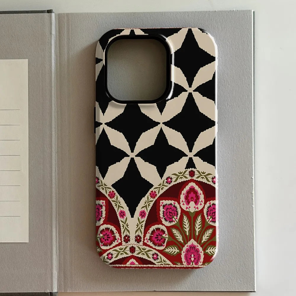 Luxury Clmj BUGR Abstract retro art Phone Case for iPhone 17 16e 16 15 14 13 12 11 XR XSMAX Air Pro Max Plus Double-layer Cover