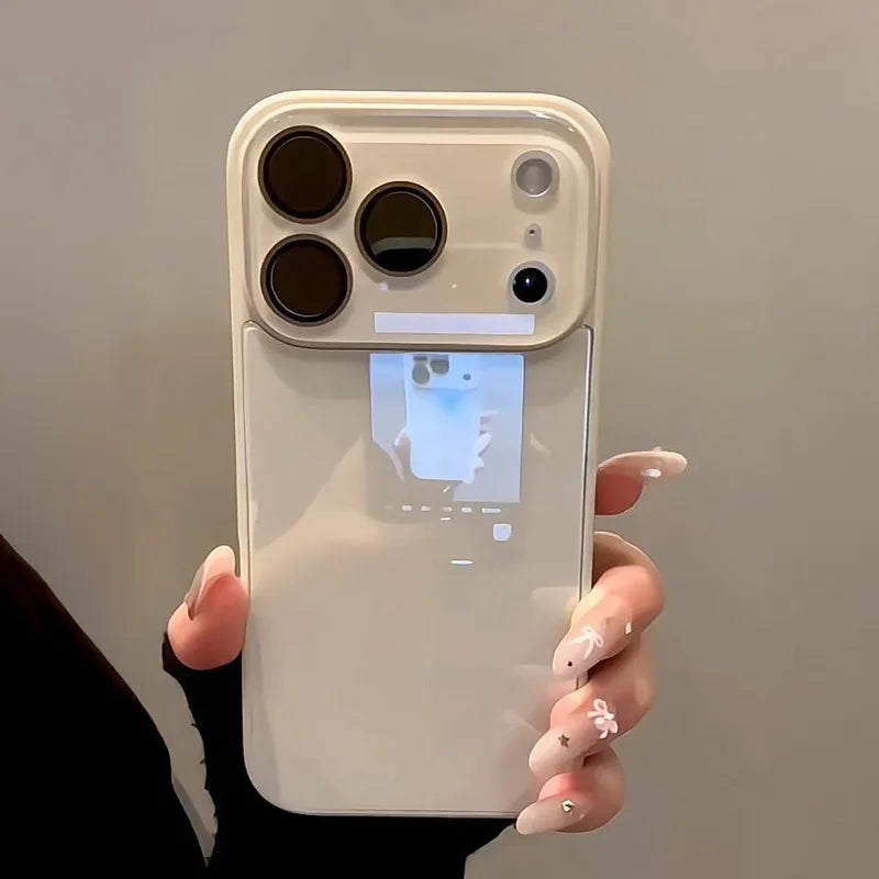 Luxury Candy Color Tempered Glass Phone Case For iPhone 17 16 15 14 13 Pro Max 17Pro Cases Camera Protection Hard Back Cover