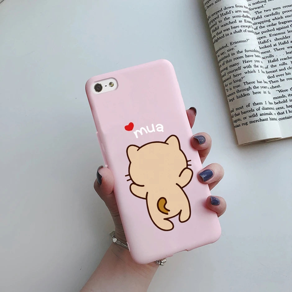 For iPhone 5 5S SE 2016 Case for iPhone 5 S Cover Silicon Cute Painted Case for iphone SE Cover Bumper for iphone 5S Phone Shell