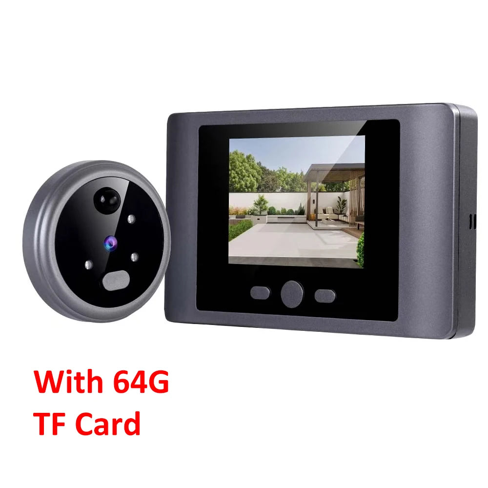 2.8' LCD Screen IR Night Vision PIR Motion Detection Digital Electronic Viewer Bell Door Peephole HD Camera Photo Video Recordin