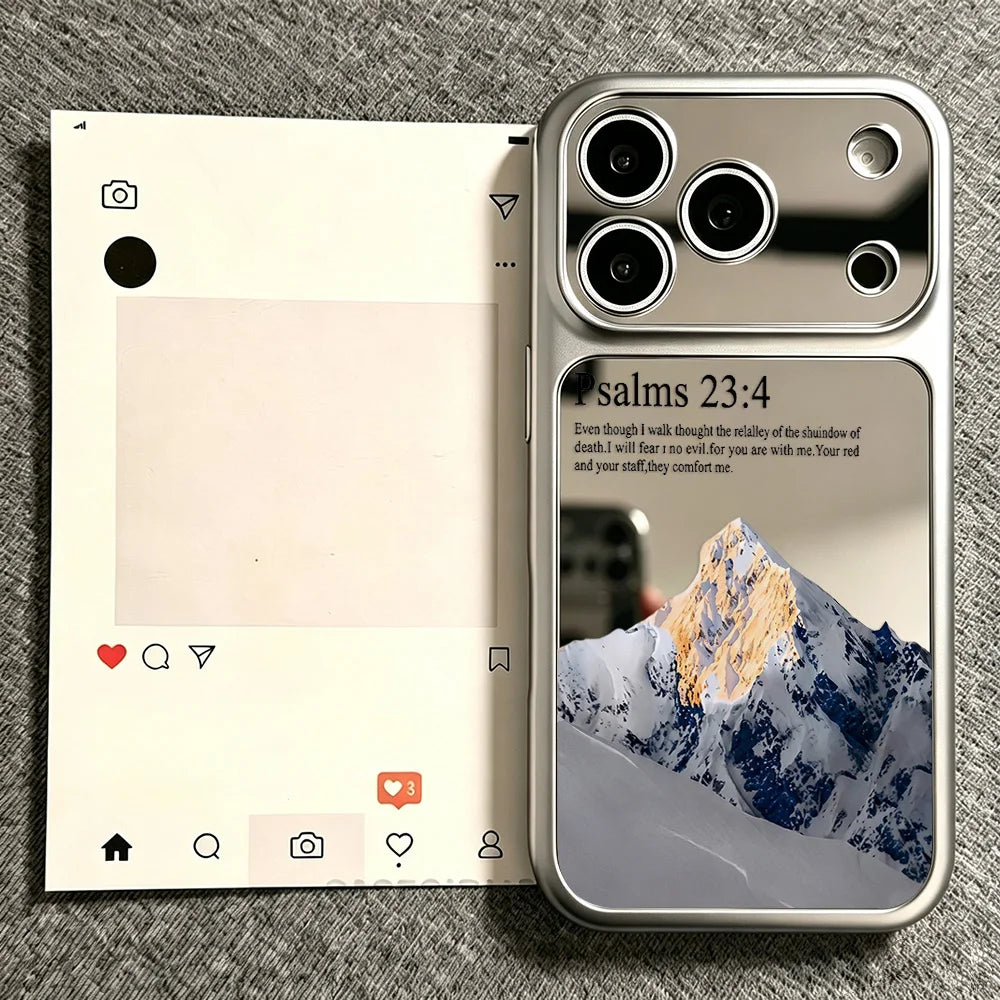 Make Up Mirror Phone Case For iPhone 18 Pro Max 17 13 16 15 14 11 12 18promax 17promax 16promax Protective Landscape Cover Capa