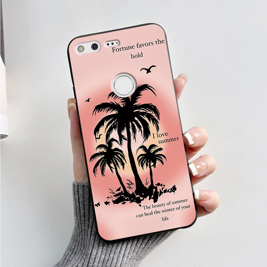 For Google Pixel XL Phone Case Cute Cartoon Soft Silicone Protect Cover Coque For Google Pixel 1 XL Pixel1 1XL Bumper Case Funda
