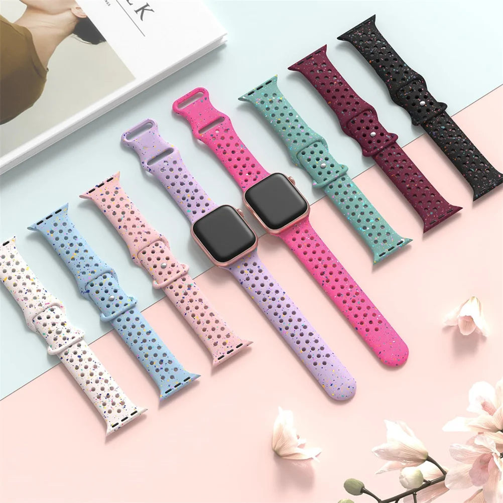 Sport Loop Strap For Apple Watch Band Ultra 2 49mm 44mm 40/41mm 45mm 42/46mm Silicone Bracelet iwatch Series 11 10 9-8-7 6 5 SE