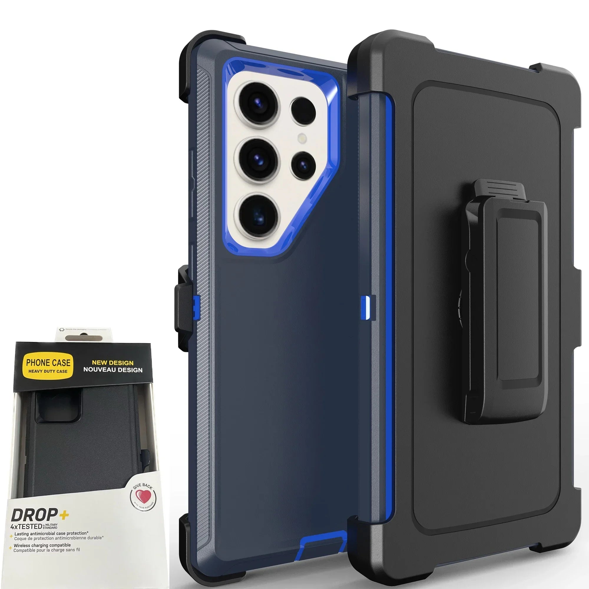 Defender Ott Armor Box Case for Samsung S25 Ultra S24 S23 S22 S21 S20 Plus Rugged Shockproof Protect Cover Belt Clip