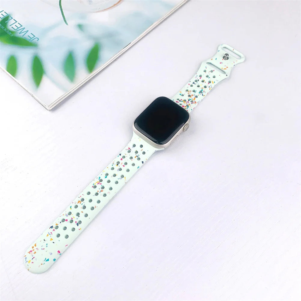 Sport Loop Strap For Apple Watch Band Ultra 2 49mm 44mm 40/41mm 45mm 42/46mm Silicone Bracelet iwatch Series 11 10 9-8-7 6 5 SE