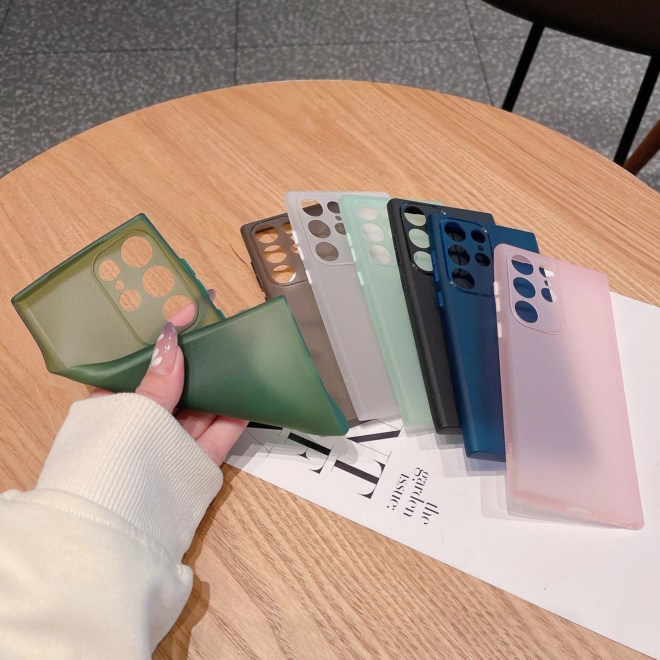 Thin Matte Shockproof Case For Samsung Galaxy S25 S24 S23 S22 S21 Ultra Plus FE A52 A53 A73 A72 A32 A14 A54 Note 20 Ultra Cover